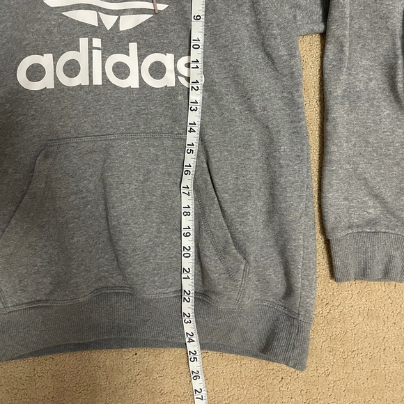 Adidas Gray Trefoil Hoodie - Picture 2 of 5